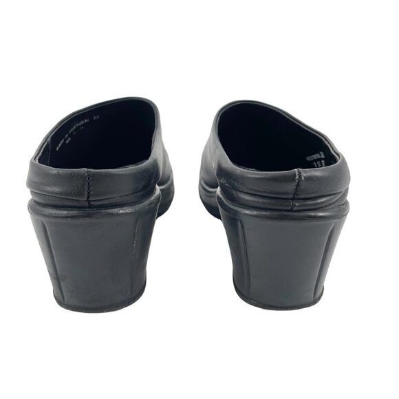 Dansko Black Leather Slip On Clogs Womens Size 7 EU 38 Comfort Neutral Classic - Picture 2 of 9